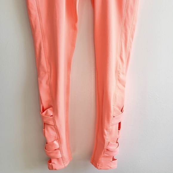 Free People FP Movement Very Prarie High Rise Leggings Papaya Punch New Small - Picture 11 of 15